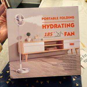 Portable Folding Hydrating 185 degree Fan NEW IN BOX